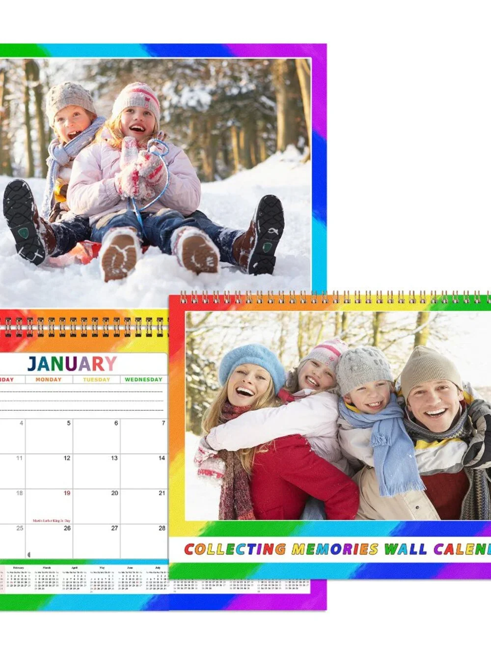 Personalized Custom 2027 Wall Calendar Spiral-bound - 12 Months. 11 x 8in. #014